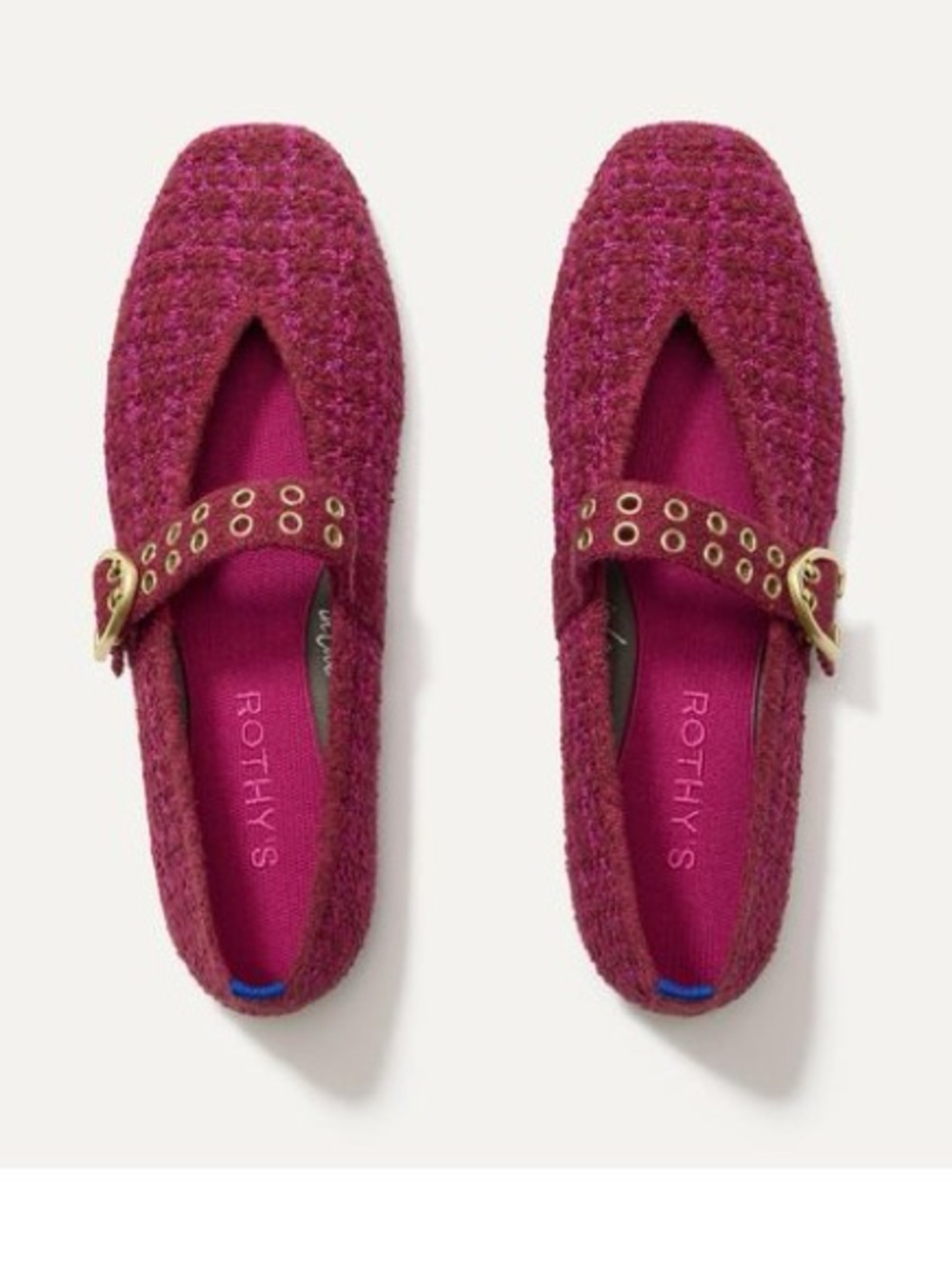 Rothy’s - The Max Buckle Mary Jane in Berry Tweed size 9 new in box!